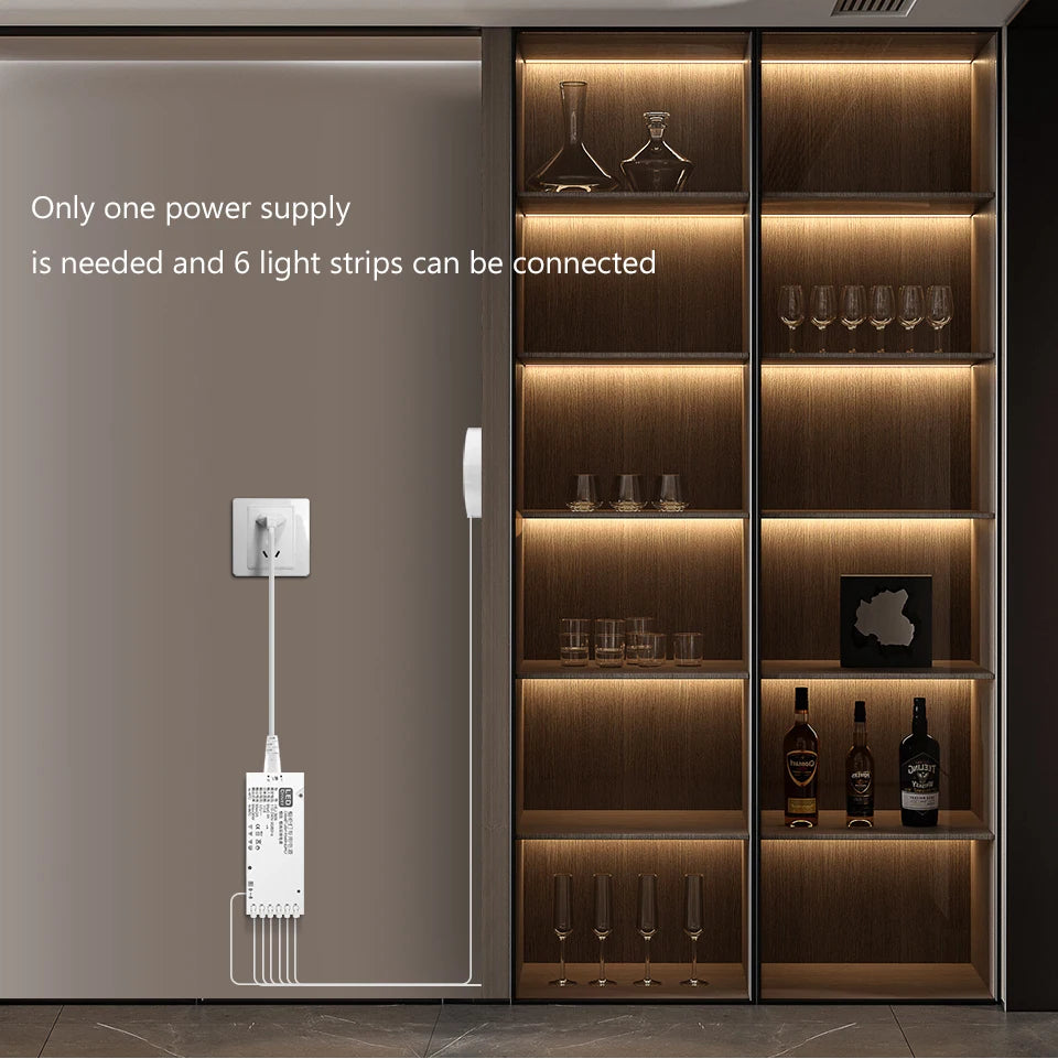Invisible Touch LED Strip Light – 12V Smart Motion Sensor