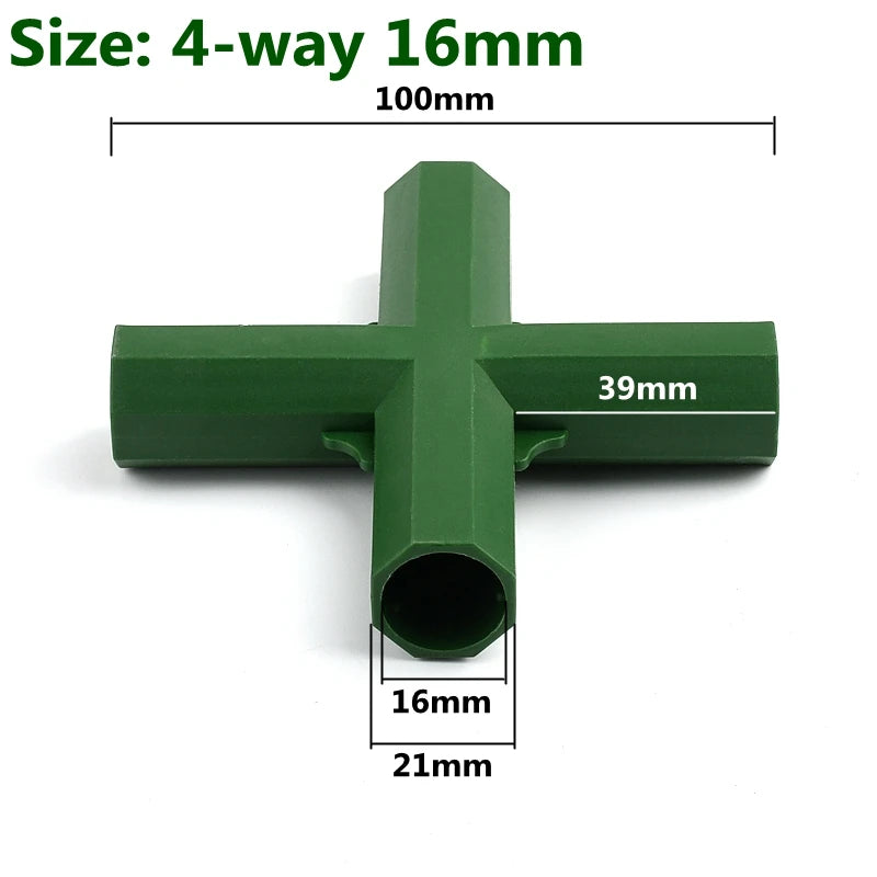 Modular Garden Frame Connectors – Greenhouse & Plant Support Joints (8–20mm)
