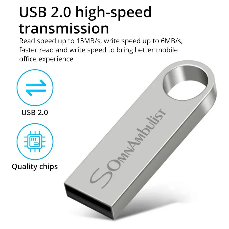 USB Flash Drive Metal – High-Speed Portable Storage (16GB–128GB)