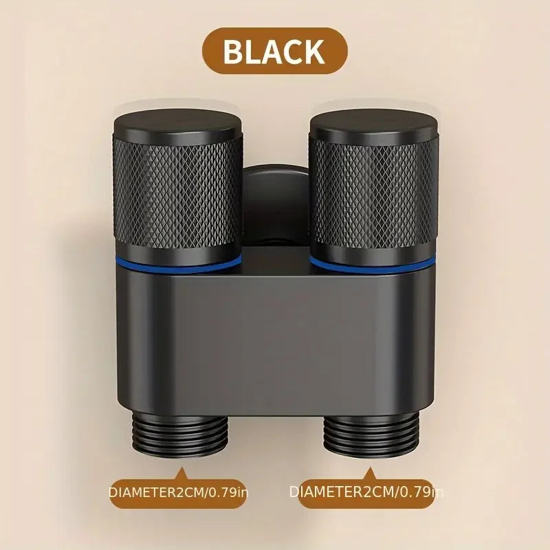 Stainless Steel Dual Outlet Angle Valve – High Flow Bathroom & Laundry Control