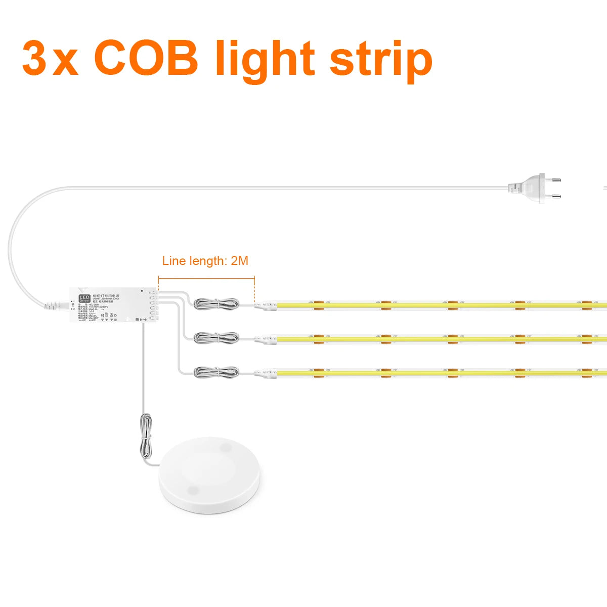 Invisible Touch LED Strip Light – 12V Smart Motion Sensor