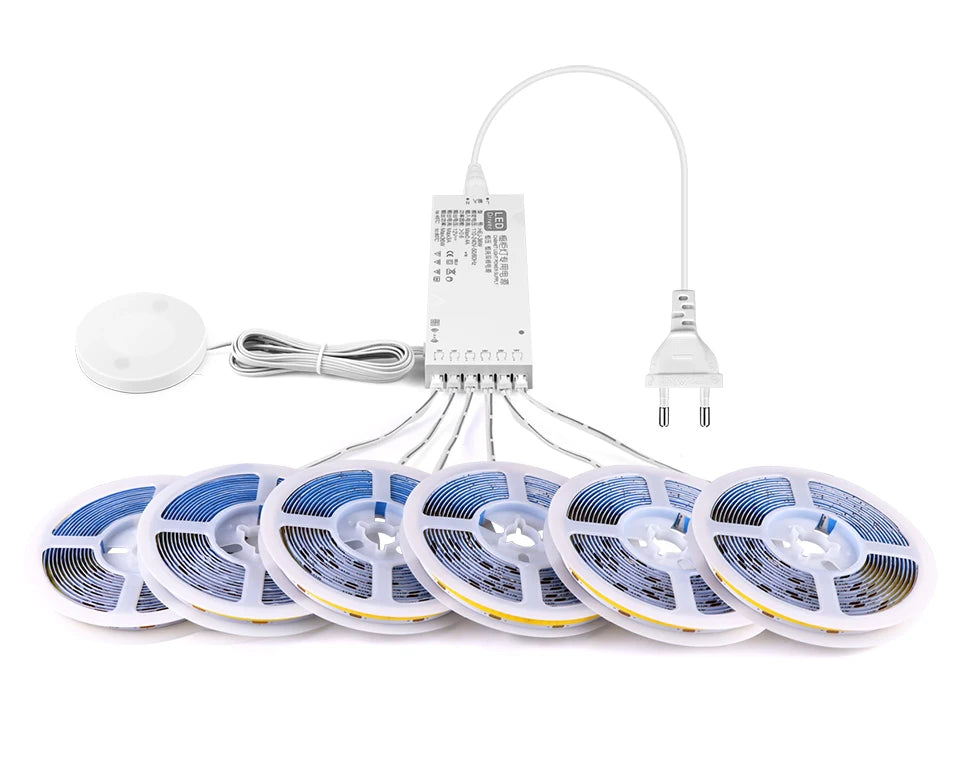 COB LED Motion Sensor Strip Light – 12V Dimmable Under Cabinet & Shelf Lighting