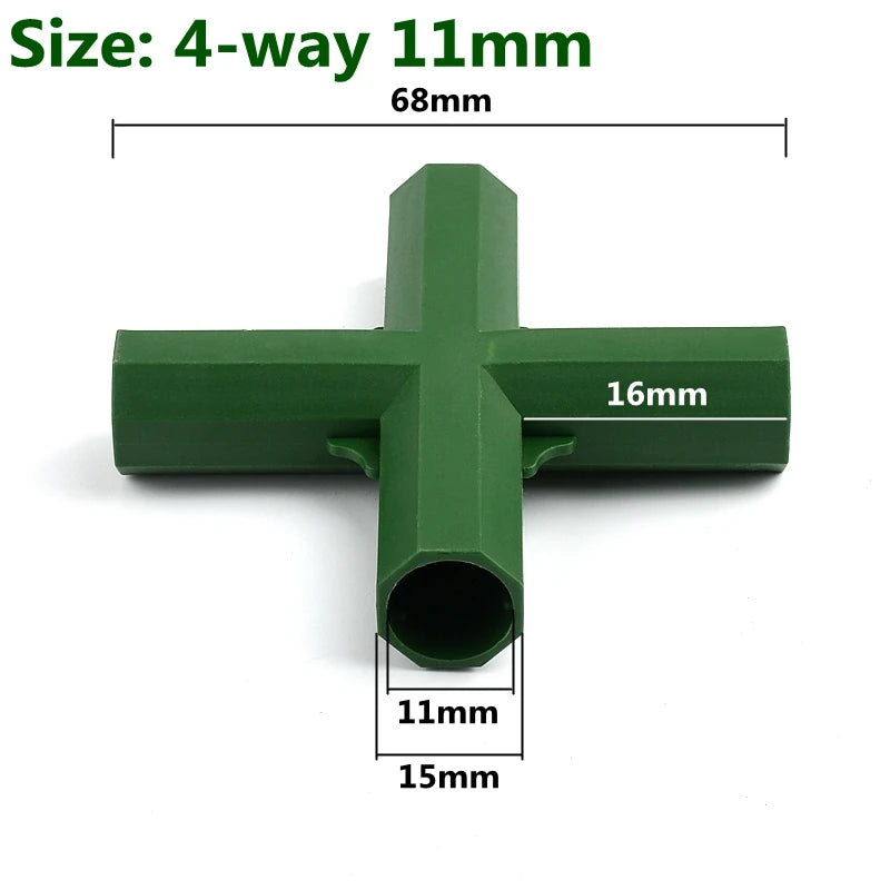 Modular Garden Frame Connectors – Greenhouse & Plant Support Joints (8–20mm)