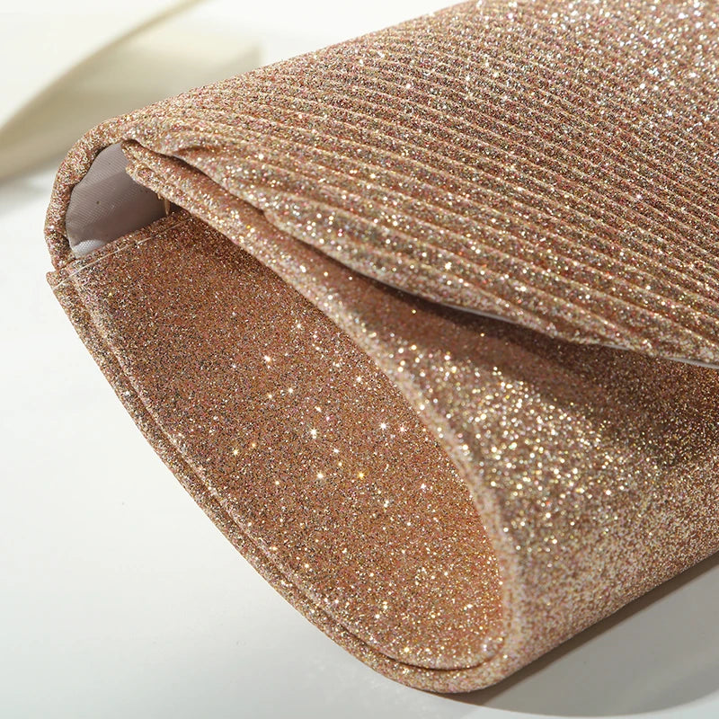 Elegant Evening Clutch Bag with Chain – Wedding & Party Handbag