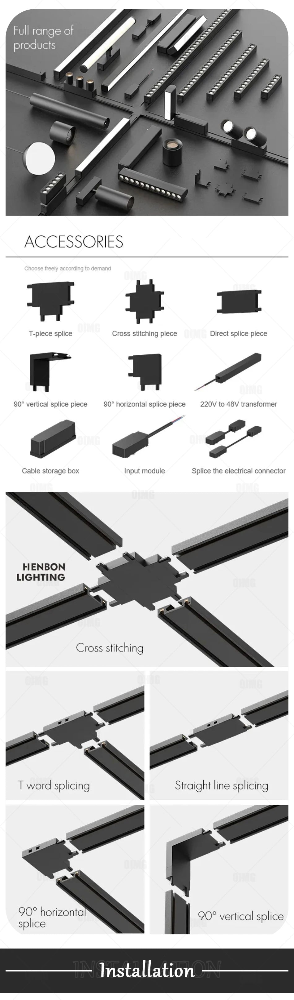 48V Magnetic Track Light System – Ultra Thin 6mm – Tuya Smart Dimming