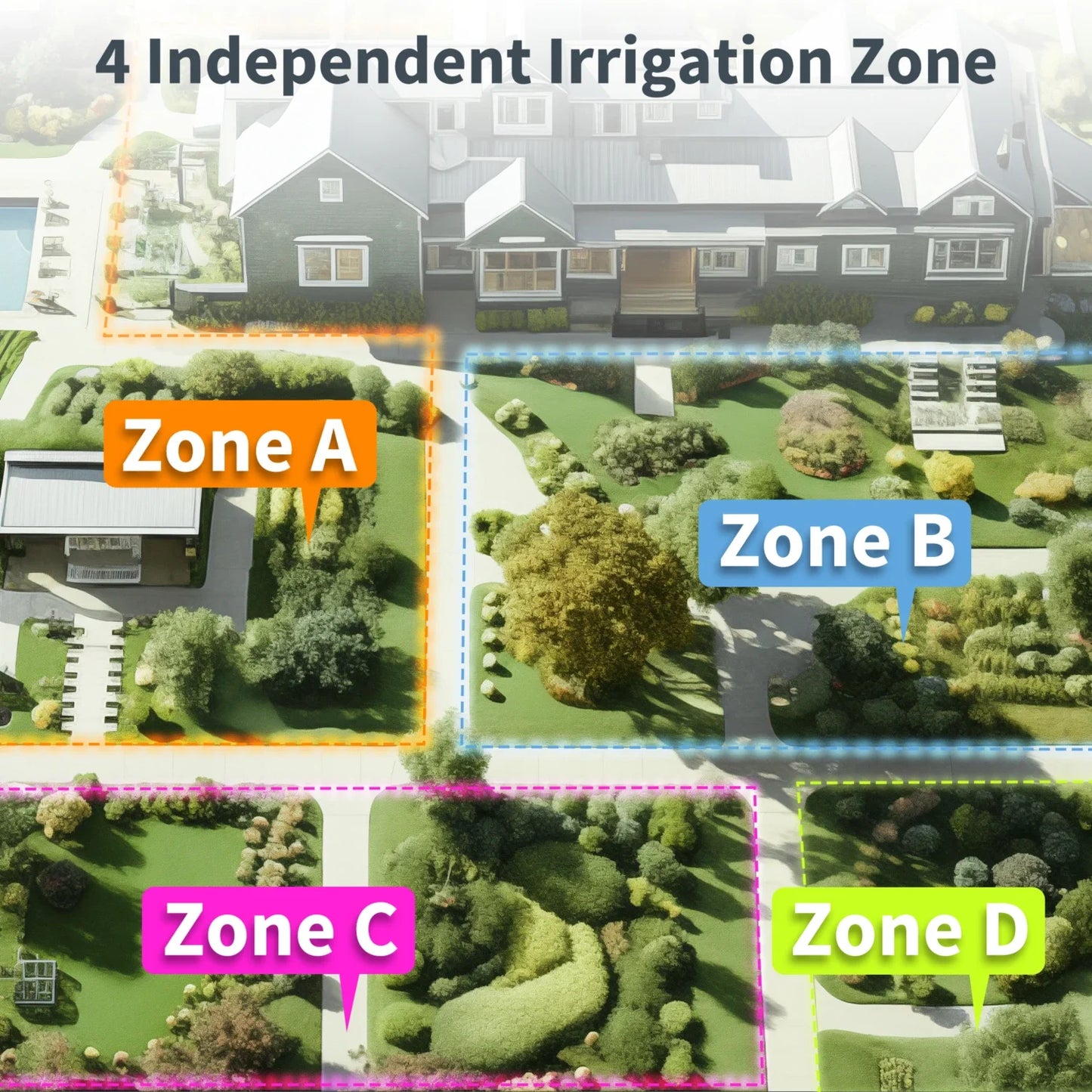 Diivoo 4-Zone Smart Water Timer – Programmable Automatic Irrigation Controller