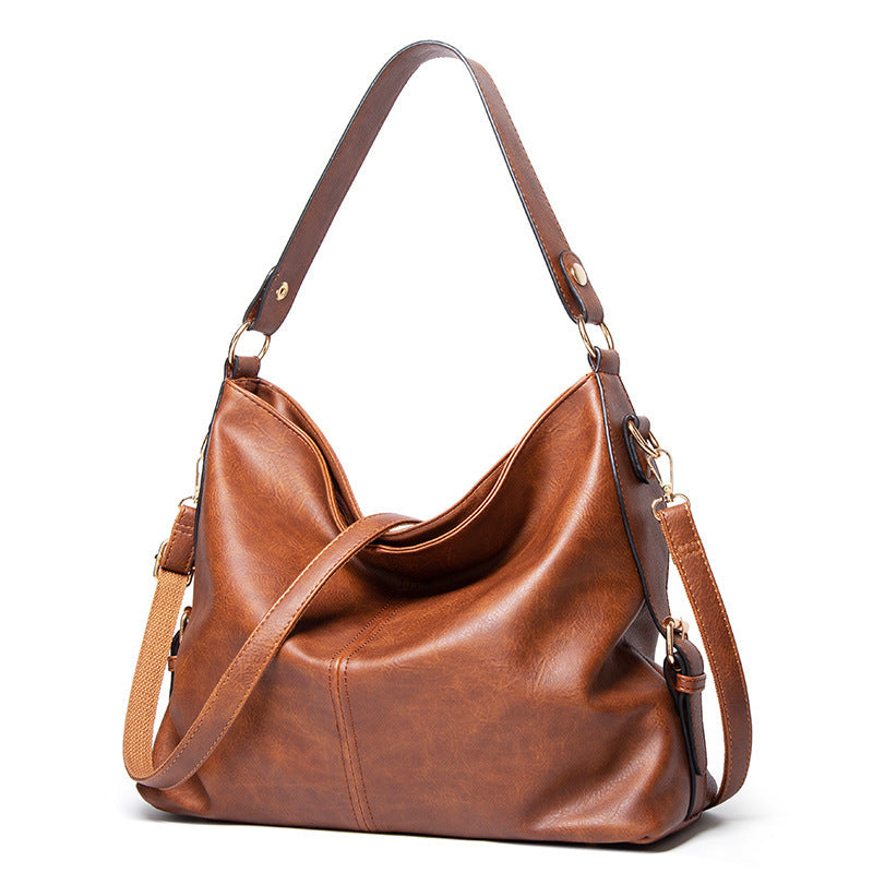 Elegant Leather Shoulder Handbag – Modern Crossbody Style