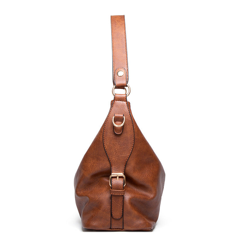 Elegant Leather Shoulder Handbag – Modern Crossbody Style