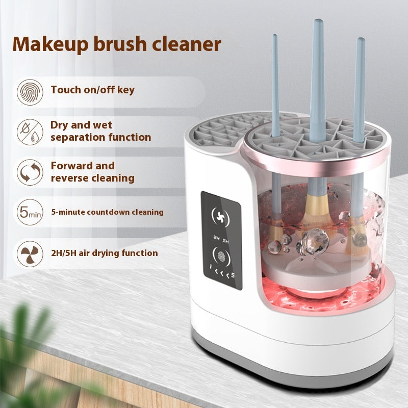 Automatic Makeup Brush Cleaner & Dryer – Rechargeable UV Disinfection